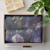 Decoupage Gothic Elegance Skeleton Paar Lila Tissuepapier (Geschenk)