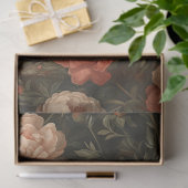 Decoupage Gothic Grace Skeleton Peach Cream Flower Tissuepapier (Geschenk)