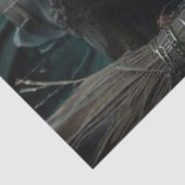 Decoupage Gothic Skeletal Witch in Forest  Tissuepapier (Detail)