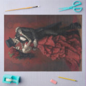 Decoupage Gothic Skeleton Romantisch Paar Dans Tissuepapier (Craft)