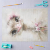 Decoupage gracieuze witte sierlijke struisvogel ro tissuepapier (Craft)