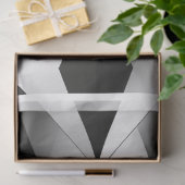 Decoupage Grayscale Geometric Patterns Diamond Tissuepapier (Geschenk)