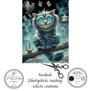 Decoupage Grijsende Kat Thee Partij Tissuepapier