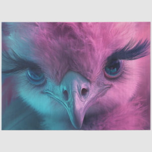 Decoupage grillig hot pink struisvogel weefsel pap tissuepapier