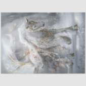 Decoupage grillig wit verfraaid paard tissuepapier (Voorkant)