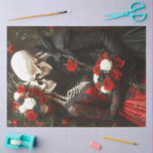 Decoupage grillige bruiloft zwart & rood tissuepapier (Craft)