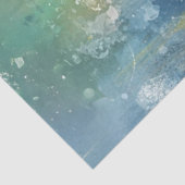 Decoupage grillige Bunny Blue achtergrond Levendig Tissuepapier (Detail)