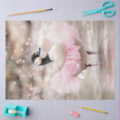 Decoupage grillige Canadese gans in Tutu Tissuepapier (Craft)