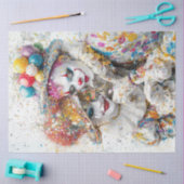 Decoupage grillige clown paar circus tissuepapier (Craft)