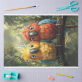 Decoupage grillige Conure papegaaien levendige kle Tissuepapier (Craft)