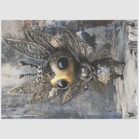 Decoupage grillige fee schepsel ingewikkelde vleug tissuepapier (Voorkant)