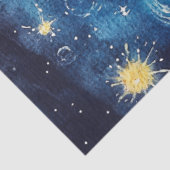 Decoupage grillige halve maan omringende zon tissuepapier (Detail)