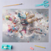 Decoupage grillige Jester Circus Clowns Tissuepapier (Craft)