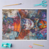 Decoupage grillige karakter clown Jester Tissuepapier (Craft)