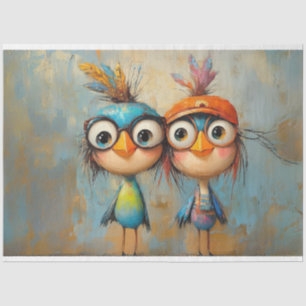 Decoupage grillige karakter Wackadoodle Brothers Tissuepapier