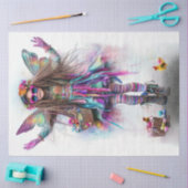 Decoupage grillige levendig geklede Paasmid Tissuepapier (Craft)