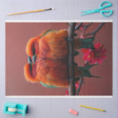 Decoupage grillige levendige gekleurde Tortelduifj Tissuepapier (Craft)