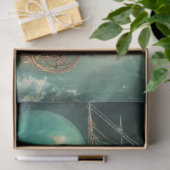 Decoupage grillige luchtschip hete luchtballon gre tissuepapier (Geschenk)