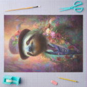 Decoupage grillige luiaard Floral Lapel Tissuepapier (Craft)