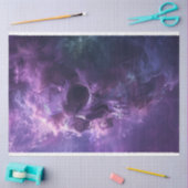 Decoupage grillige Paarse rook gloeiende schedel Tissuepapier (Craft)