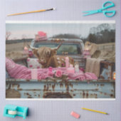 Decoupage grillige romantische setting Highland Ko Tissuepapier (Craft)