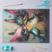 Decoupage grillige styling katten levendig gekleur tissuepapier (Craft)