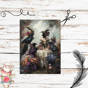 Decoupage grillige Victoriaans Dressed Crows Party Tissuepapier