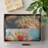 Decoupage grillige vrouw circus kostuum ontwerp tissuepapier (Geschenk)