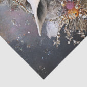 Decoupage grillige witte paard versierd edelstenen tissuepapier (Detail)