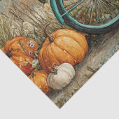 Decoupage Halloween Ghost Grace Rijden Fiets Tissuepapier (Detail)