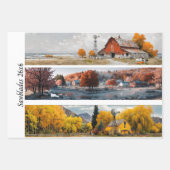 Decoupage Handsaw Designs Red Barn, Yellow Barn,  Inpakpapier Vel (Voorkant)