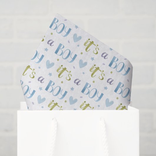 Decoupage Het is een Boy Baby shower Tissuepapier (Cadeauzakje)