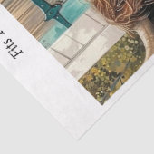 Decoupage Highland Calves Rustic Barn 16x20 Canvas Tissuepapier (Detail)