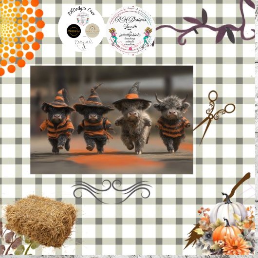 Decoupage Highland Kalveren vieren Halloween Tissuepapier