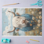 Decoupage Highland Koe met de naam Hamish Tissuepapier (Craft)