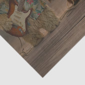 Decoupage Highland Koe Rock Band Tissuepapier (Detail)