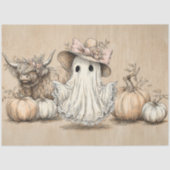 Decoupage Highland Koe White Ghost Tissuepapier (Voorkant)