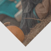 Decoupage Highland Koe & Witch Boerderij Scene Tissuepapier (Detail)