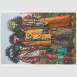 Decoupage Hippie Boho Standaard Poedel Zusters Tissuepapier