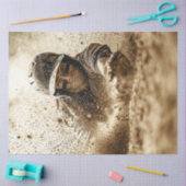 Decoupage Honkbal Speler Sliding Home Bord Tissuepapier (Craft)