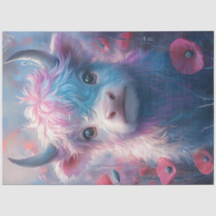 Decoupage Hoogland Kalf Omgeven Poppies Tissuepapier