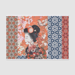Decoupage in Japanse stijl Tissuepapier
