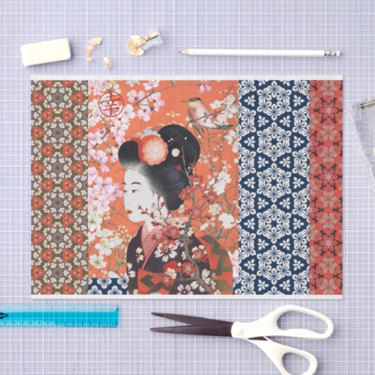 Decoupage in Japanse stijl Tissuepapier (Craft)