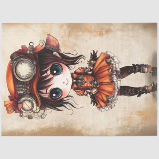 Decoupage Inspector Andrea Steampunk Style Tissuepapier (Voorkant)