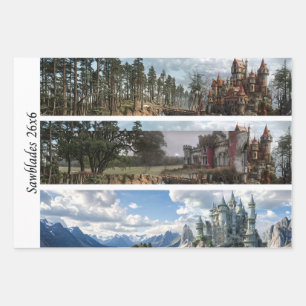 Decoupage Kasteel Ierland voor Borden & Handzagen Inpakpapier Vel