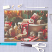 Decoupage kerst sneeuwman toiletpapier tissuepapier (Craft)