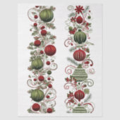 Decoupage Kerstcascade van Ornamenten Tissuepapier (Voorkant)