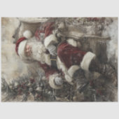 Decoupage  Kerstman in  Stoel Tissuepapier (Voorkant)