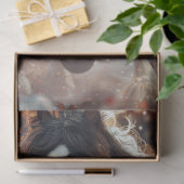 Decoupage kerstpaard tissuepapier (Geschenk)