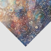 Decoupage Killer Whale Vibrant Abstract Schilderij Tissuepapier (Detail)